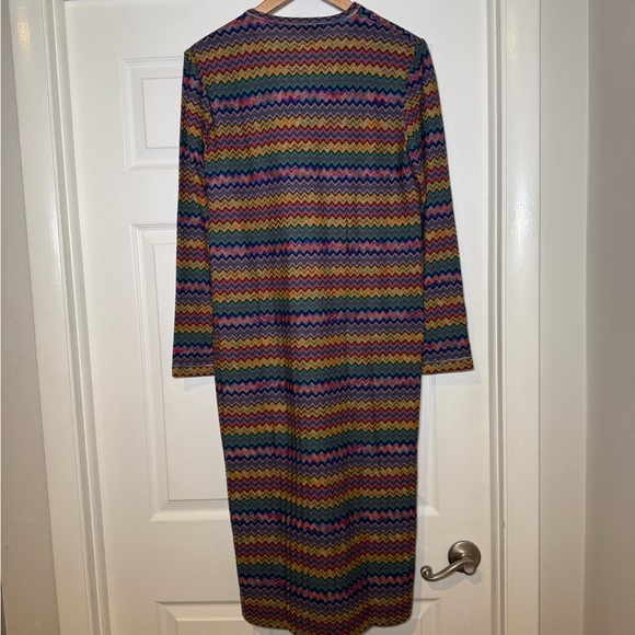 Vintage Missoni Colorful Zigzag Knit midi dress - Picture 7 of 10